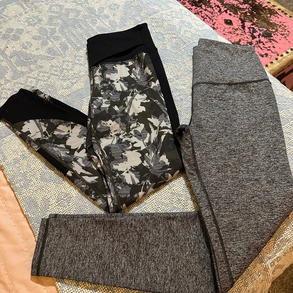 LOT of 2 Manduka and Victorias Secret Pink Yoga Leggings Sz M